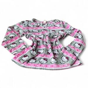 2000s Hello Kitty by Sanrio Pink & Grey Long Sleeve Pajama Top
